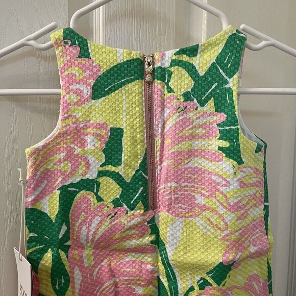 Lilly Pulitzer for Target Flamingo Fan Dance Shift Dress Girls Size XS 4-5 NWT - Picture 9 of 11